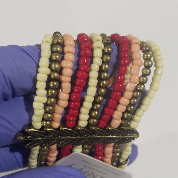 Elegant Vanity Multicolor Beaded Stretch Bracelet – Women's Fashion Jewelry - Picture 6 of 9